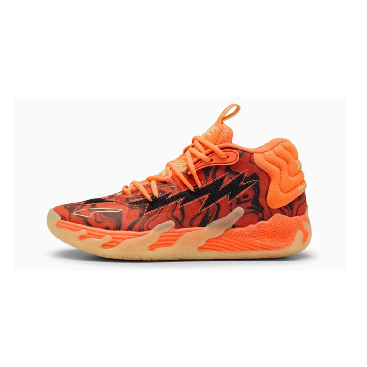 Puma Lamelo Halloween MB 03 Orange/black 311176-01 Men Basketball Shoes 7.5-13
