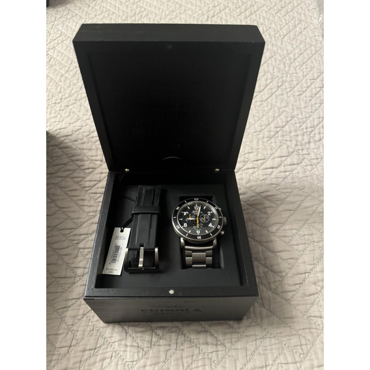 Shinola - Black Blizzard 48mm Titanium Men`s Watch