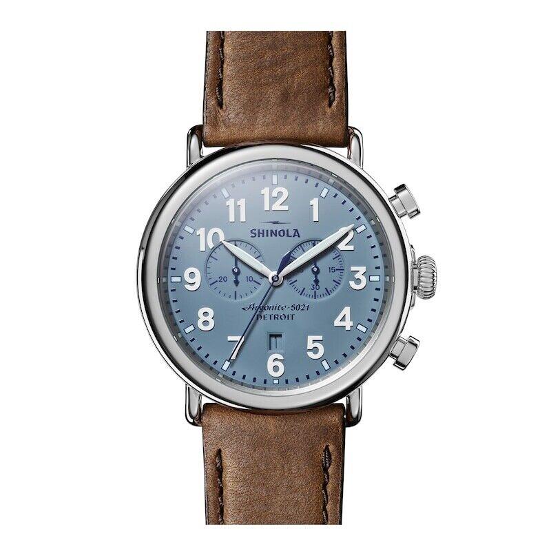 Shinola Runwell 47mm Stainless Steel Case with Blue Dial Watch S0120223879