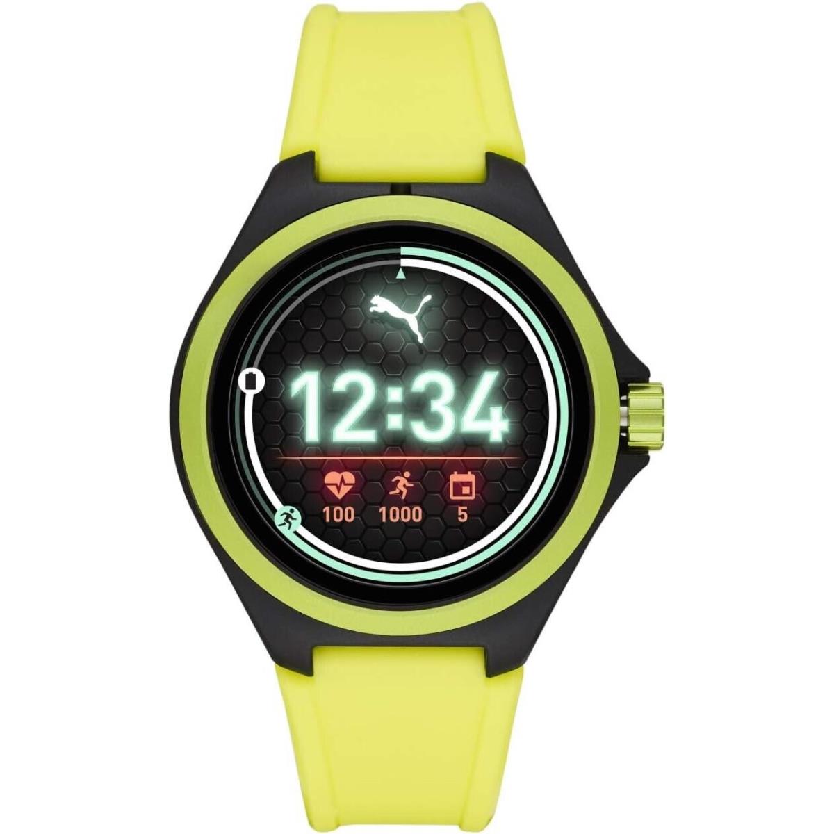 Puma Unisex Sport Silicone Touchscreen Smart Watch Color: Yellow Model: PT9101