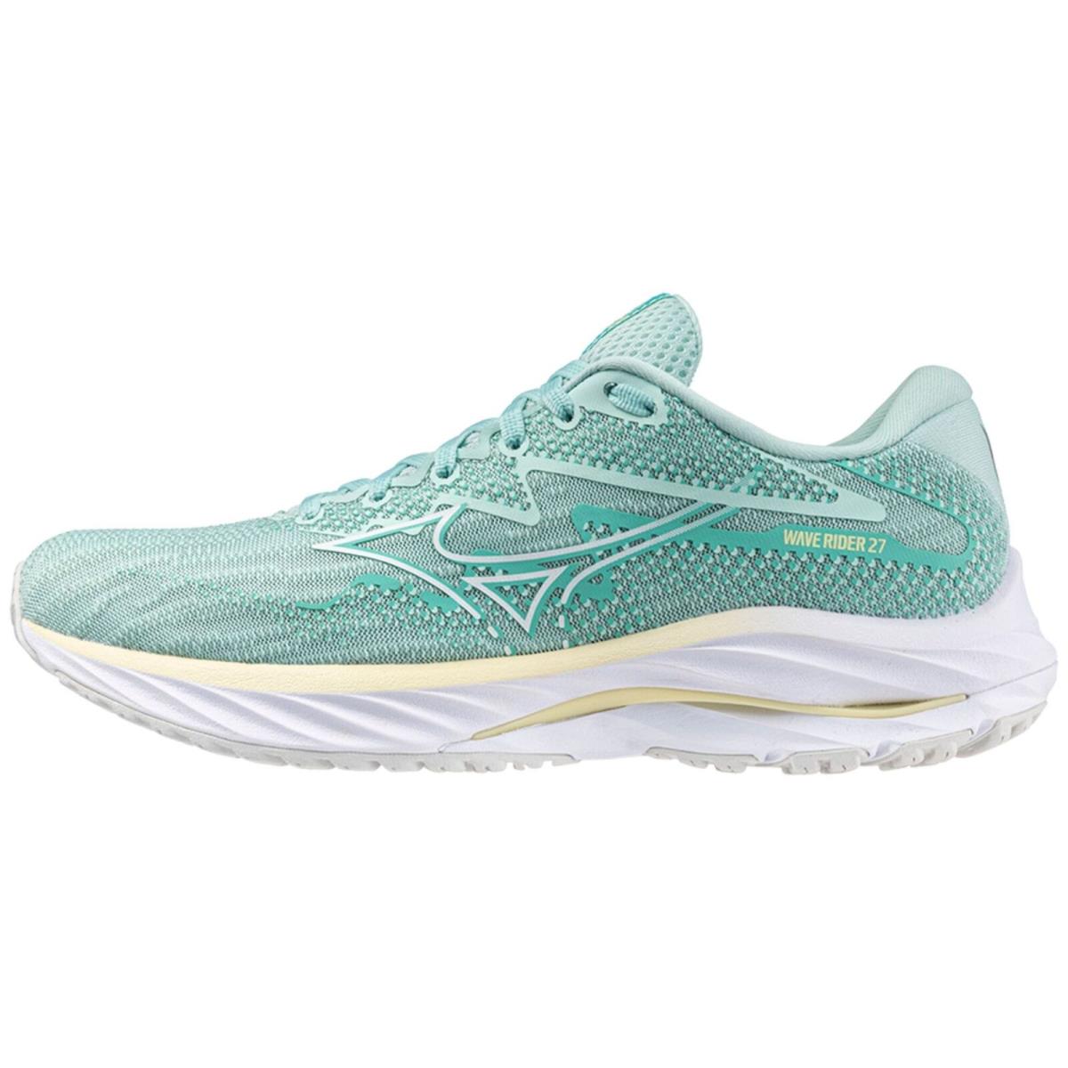 Mizuno Wave Rider 27 Eggshell Blue/white/anise Flower J1GD230374 Women`s