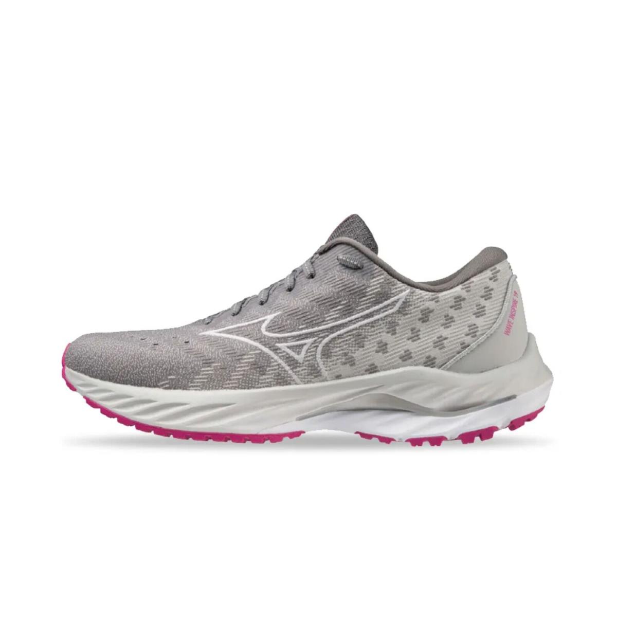 Mizuno Wave Inspire 19 Ssw Cool Grey/white-pink J1GD231323 Women`s Size 7 Medium - Multicolor