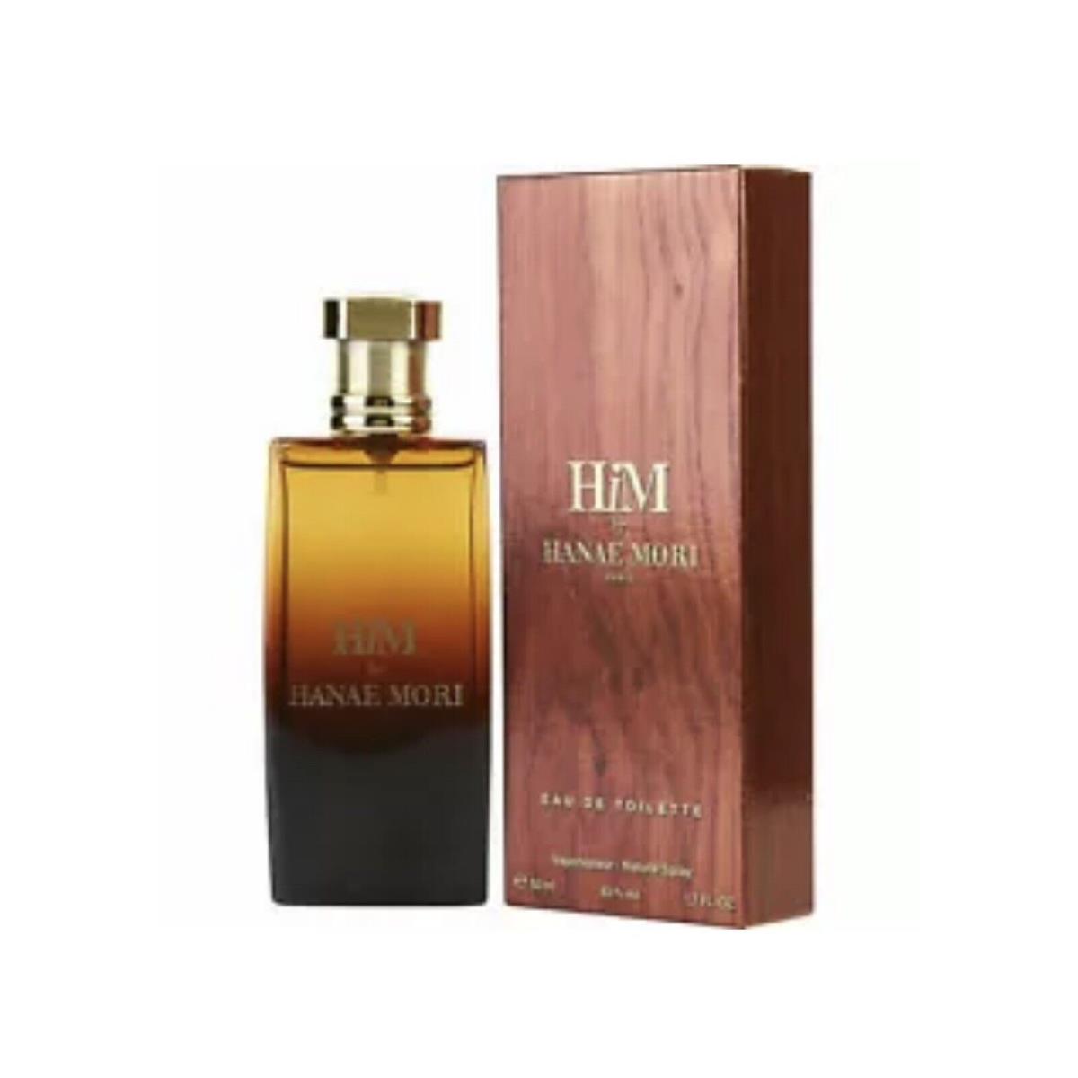 Hanae Mori Him For Men 1.7 fl oz Eau de Toilette Spray Box