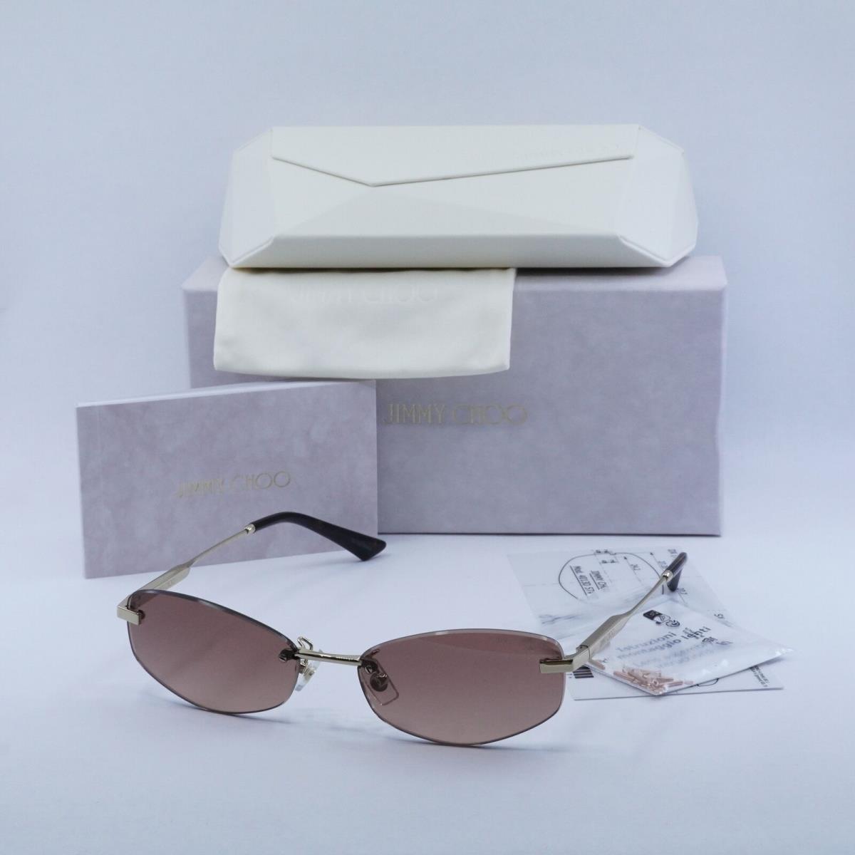 Jimmy Choo JC4013D 300613 Pale Gold/pink Gradient Brown 57-17-140 Sunglasses