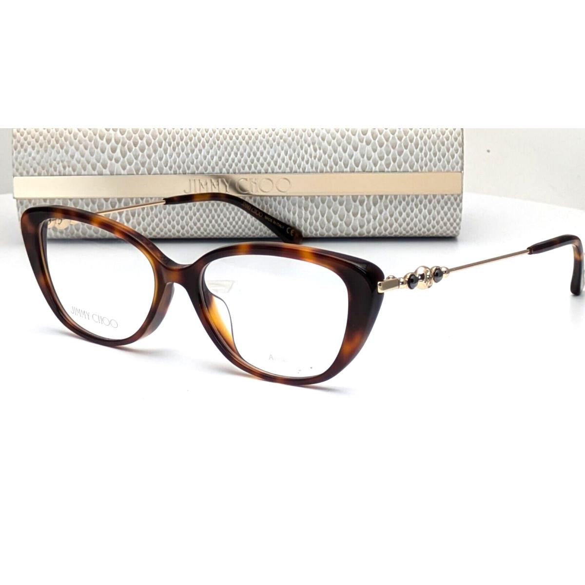 Jimmy Choo JC337/G 086 Havana Cat Eye Womens Eyeglasses 52mm