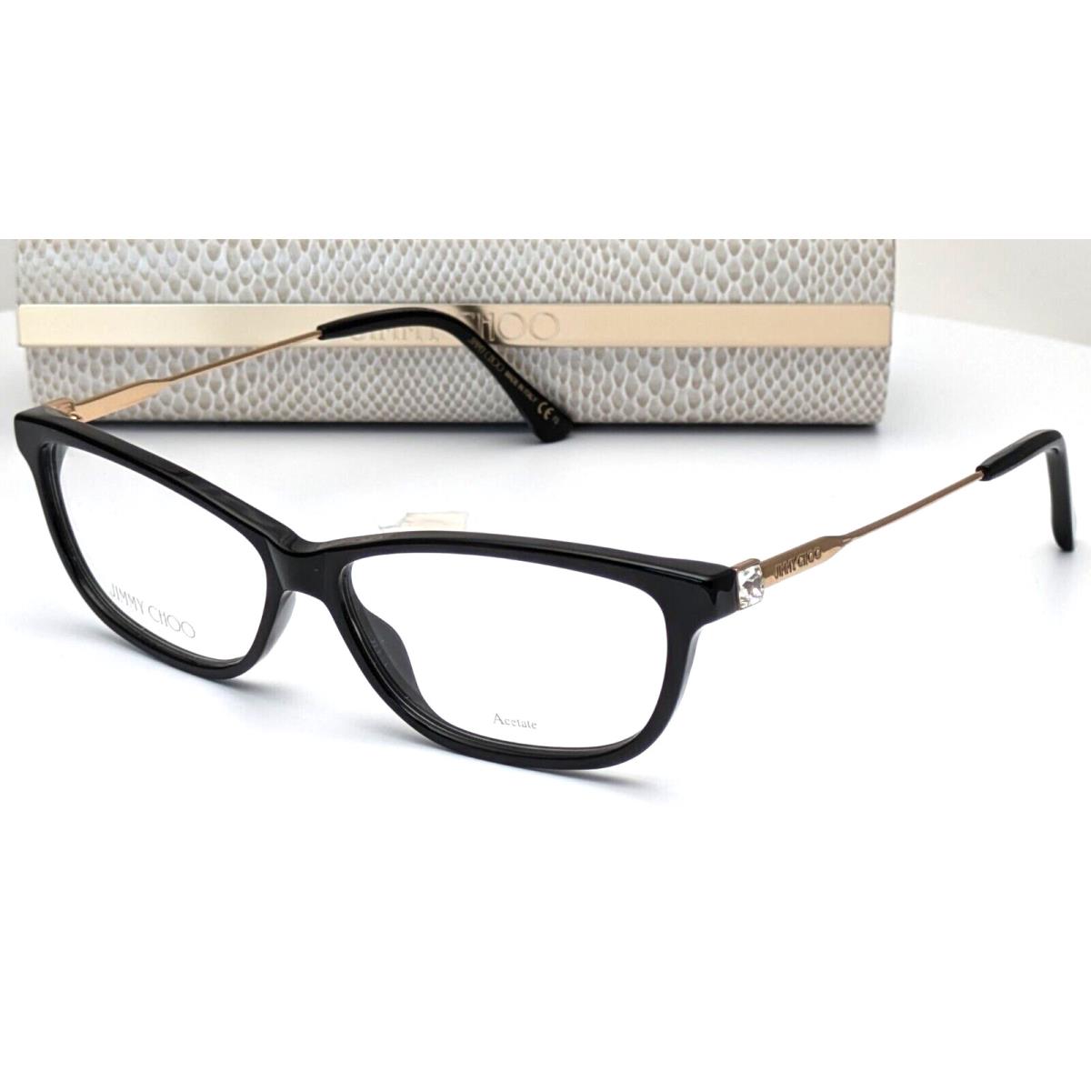 Jimmy Choo JC342 807 Black Cat Eye Womens Eyeglasses 54mm