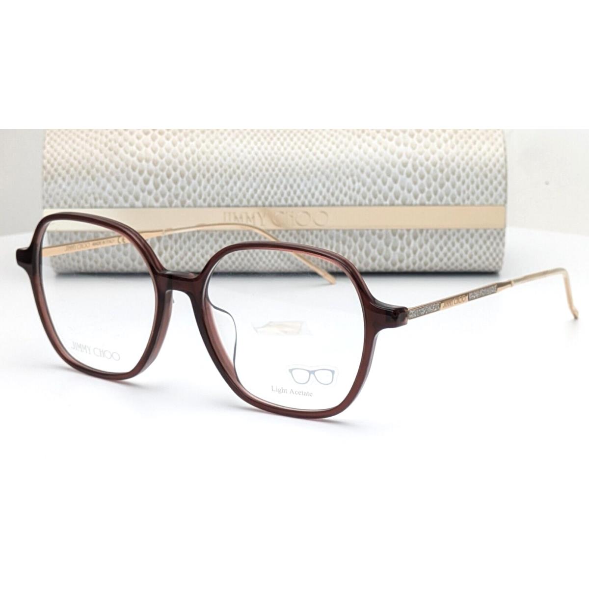 Jimmy Choo JC367/F 09Q Brown Rectangle Womens Eyeglasses 52mm