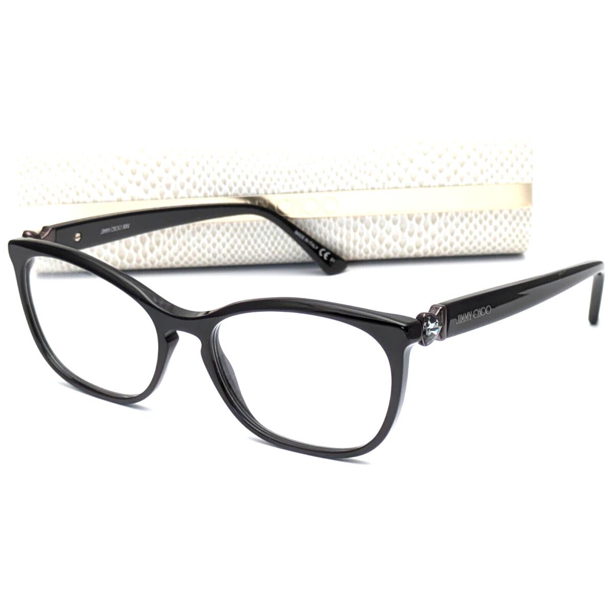 Jimmy Choo JC317 25th Ans Black Dark Ruthenium Rectangle Womens Eyeglasses 54mm