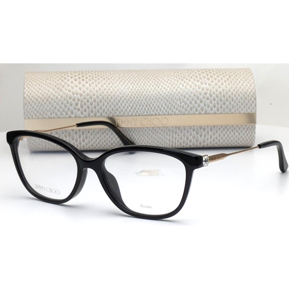 Jimmy Choo JC325/F 807 Black Cat Eye Womens Eyeglasses 53mm