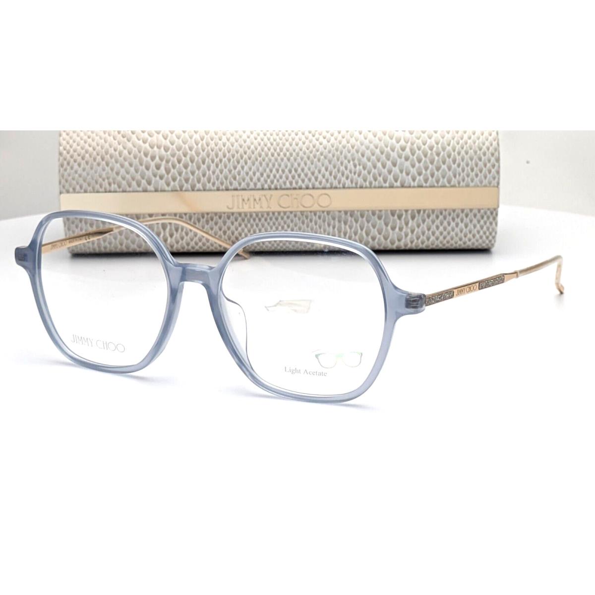 Jimmy Choo JC367/F Mvu Azure Rectangle Womens Eyeglasses 52mm