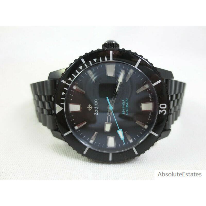 Zodiac Super Sea Wolf 53 Compression Automatic Black Mens Watch ZO9276