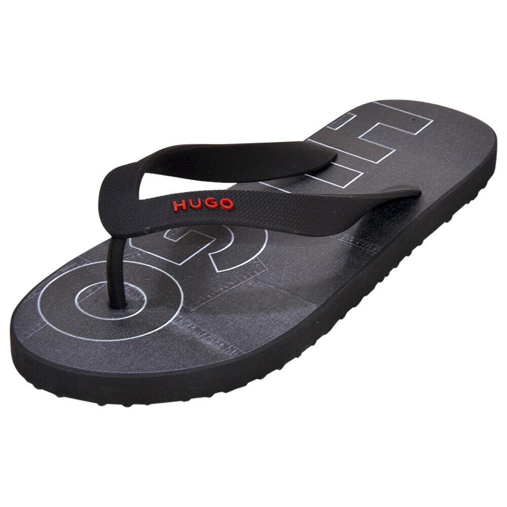 Hugo Boss Men`s Arvel Flip-flops Open Grey Denim Sandal Shoes