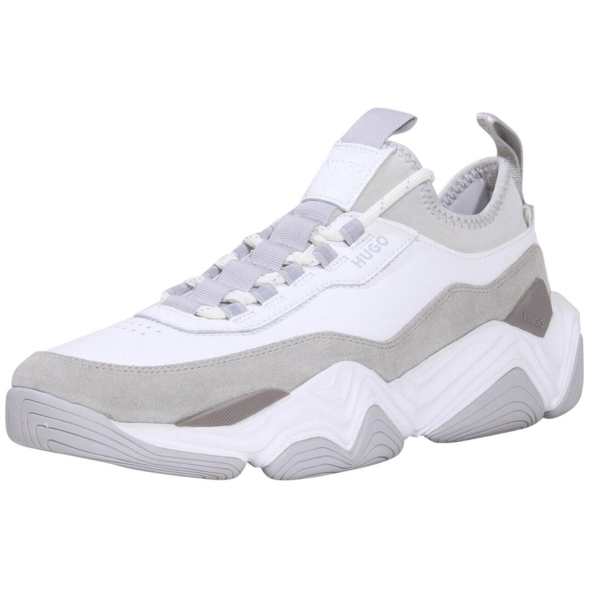 Hugo Boss Men`s Quake Sneakers Open White Trainers Low-top Shoes