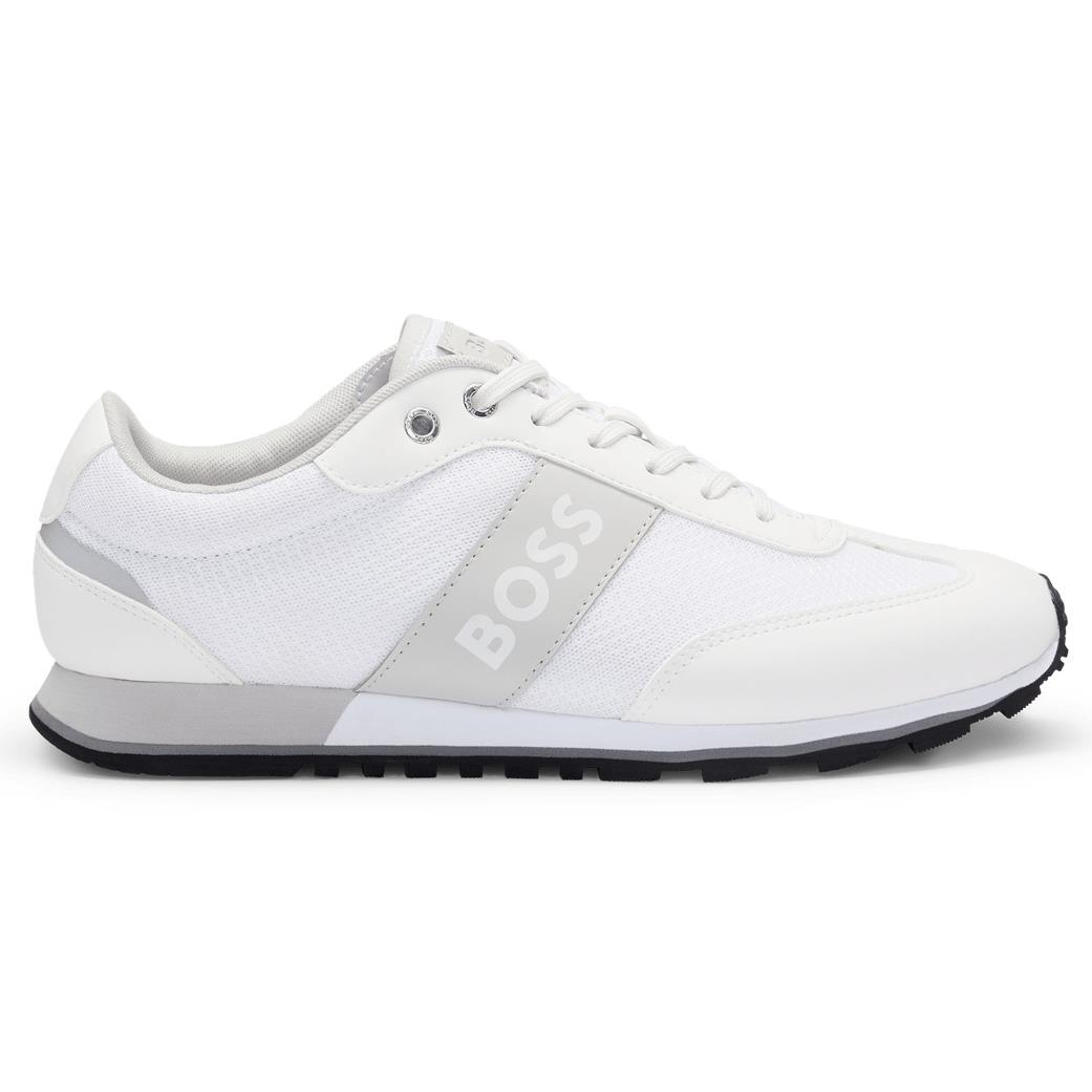 Hugo Boss Men`s Parkour Runn Memx Sneakers 9-12 Shoes White