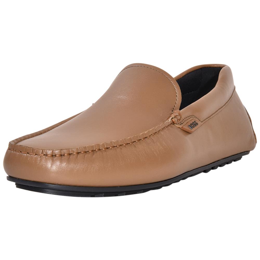 Hugo Boss Men`s Noel Moccasin Medium Beige Slip-on Loafer Shoes