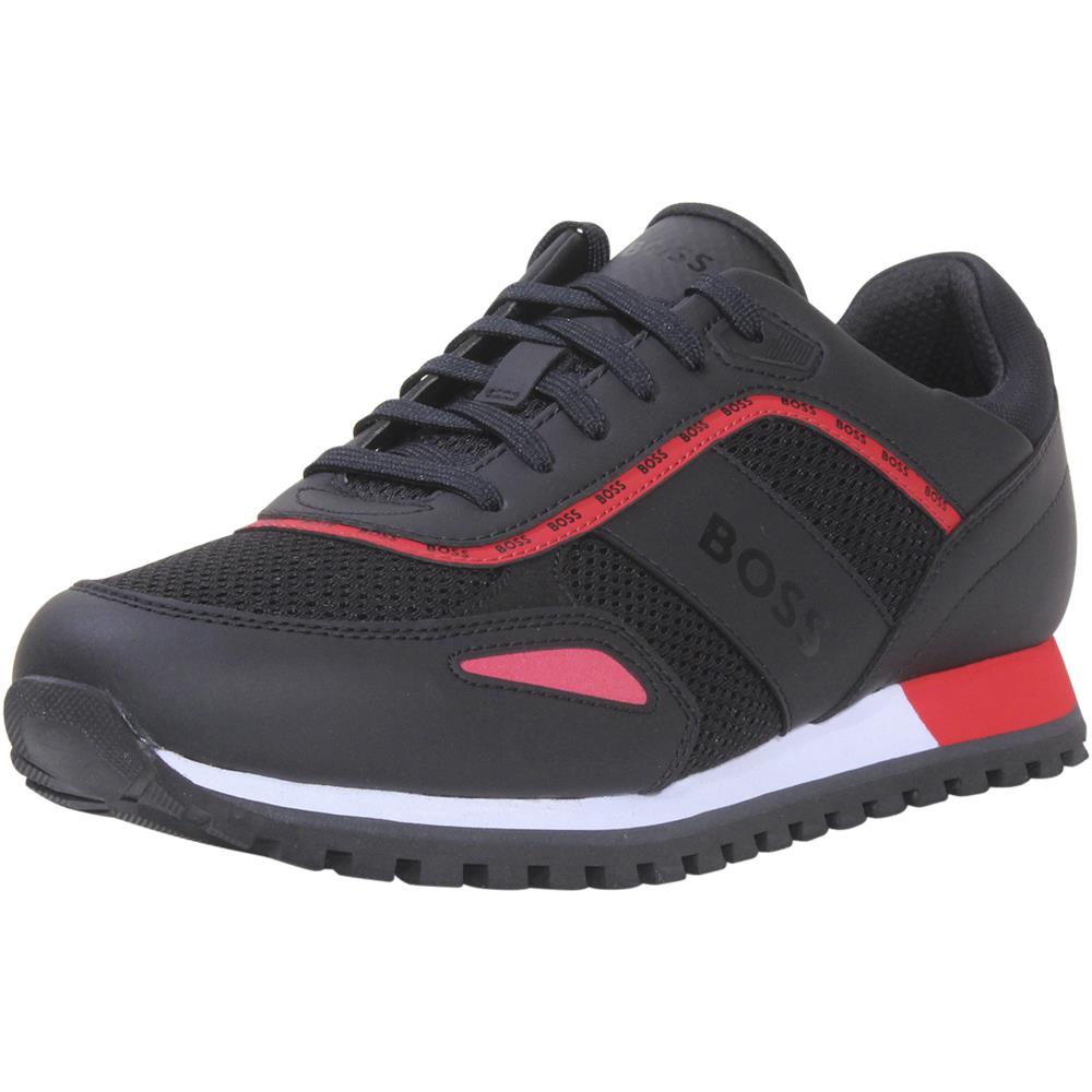 Hugo Boss Men`s Parkour-l Sneakers Black/red Training Running Shoes