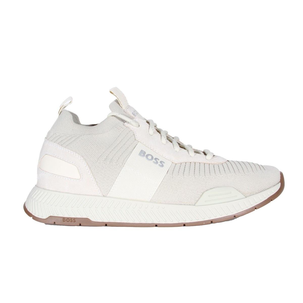 Hugo Boss Titanium_runn_knst_n Men s Sneakers in Open White 50498245-131