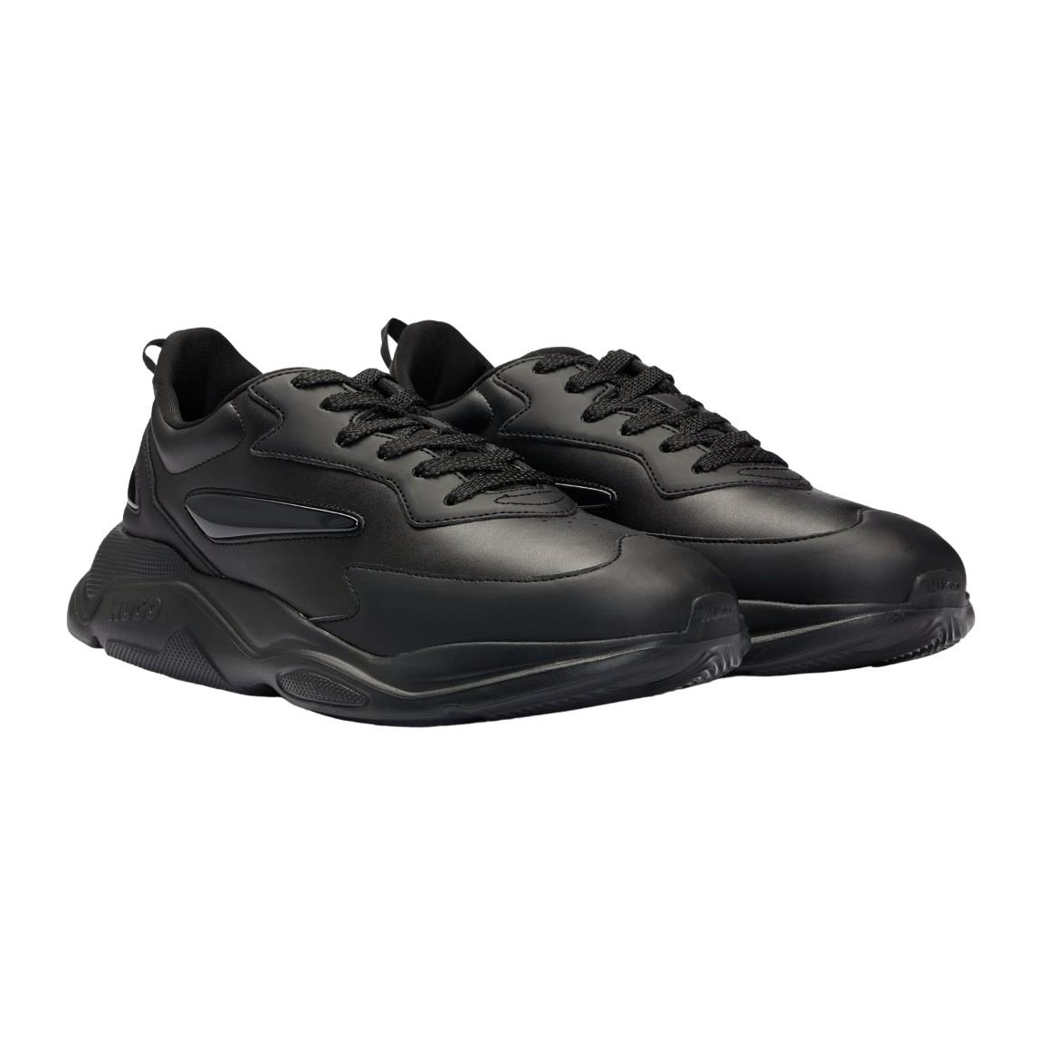 Hugo Boss Mens Black Tennis Shoe Leon Runn Blub 50523842005