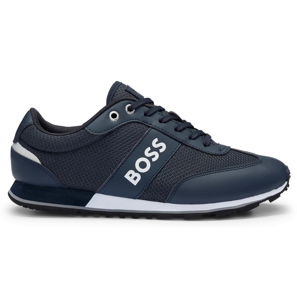 Hugo Boss Men`s Parkour Runn Memx Sneakers 8-13 Shoes Navy Blue