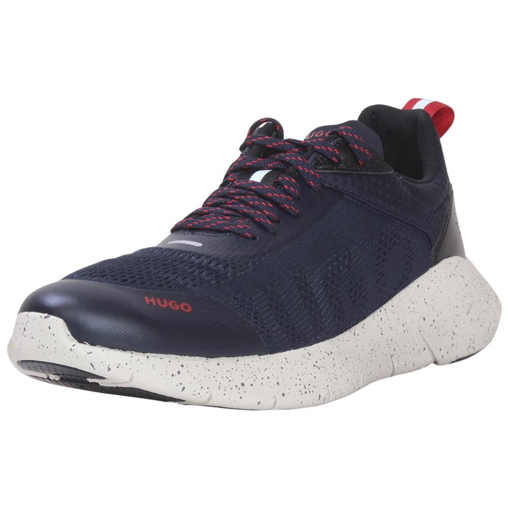 Hugo Boss Men`s Wayne Sneakers Dark Blue Low-top Lace-up Running Shoes