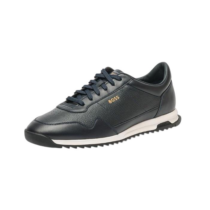 Hugo Boss Mens Dark Navy Tennis Shoe Zayn Lowp Lttb 50529541401