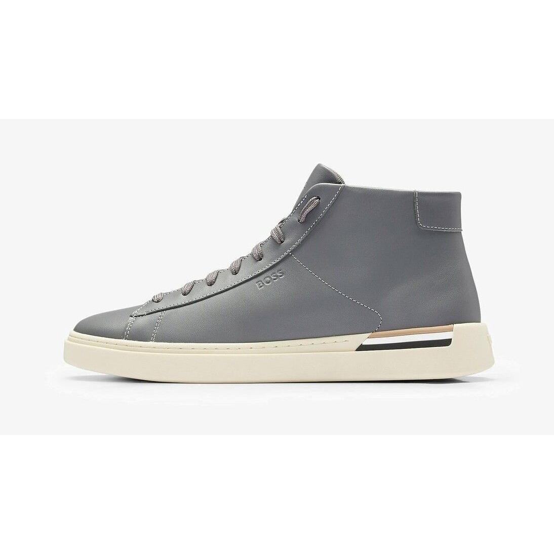 Hugo Boss Men`s Clint Hito Itt Sneakers Casual Shoes Gray