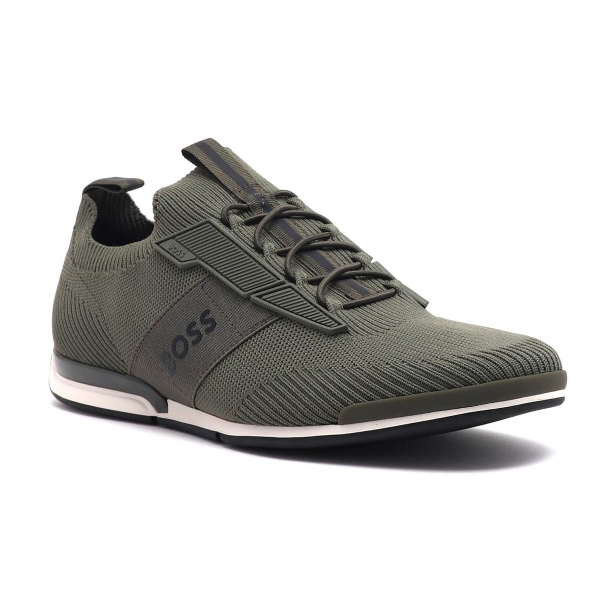 Hugo Boss Dark Green Mens Shoe Saturn Lowp Flny 50474848308