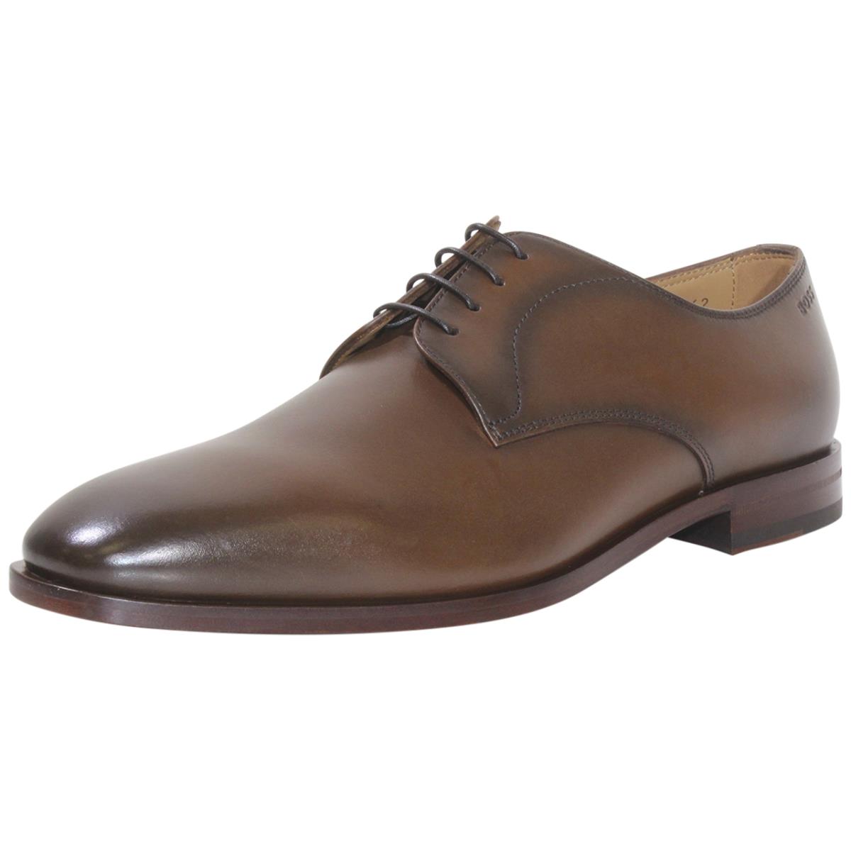 Hugo Boss Men`s Lisbon Oxfords Lace-up Derby Shoes Medium Brown