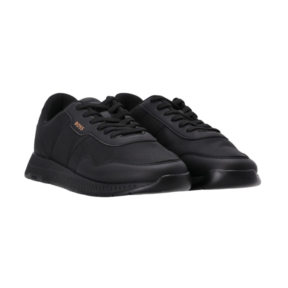 Hugo Boss Mens Black Tennis Shoe Titanium Runn Nypu 50523180005