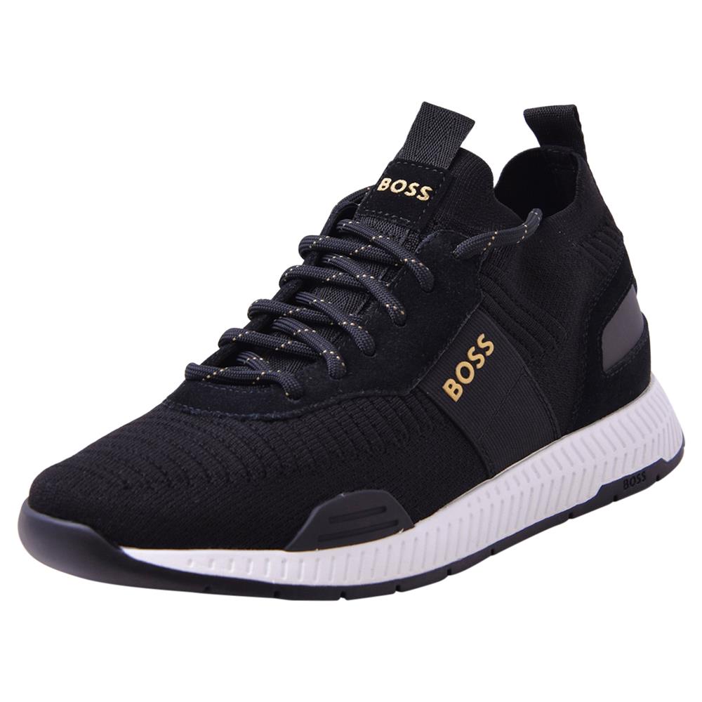 Hugo Boss Titanium_runn_knst_n Men`s Trainers Sneakers Shoes Black