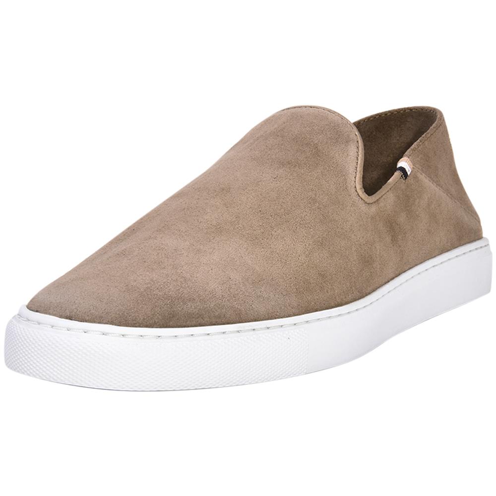 Hugo Boss Men`s Rey Sneakers Medium Beige Slip-on Shoes