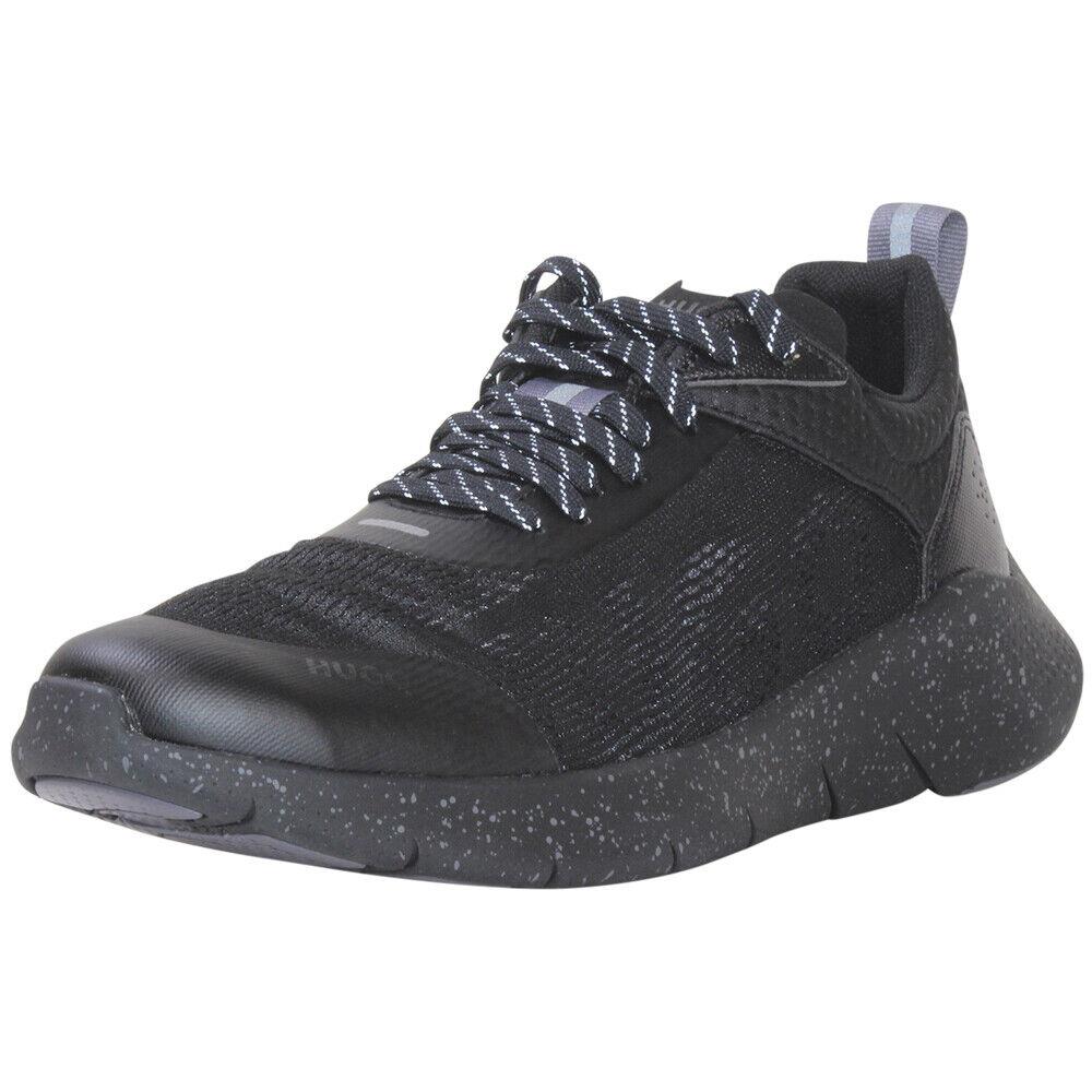 Hugo Boss Men`s Wayne Sneakers Black Low-top Lace-up Running Shoes