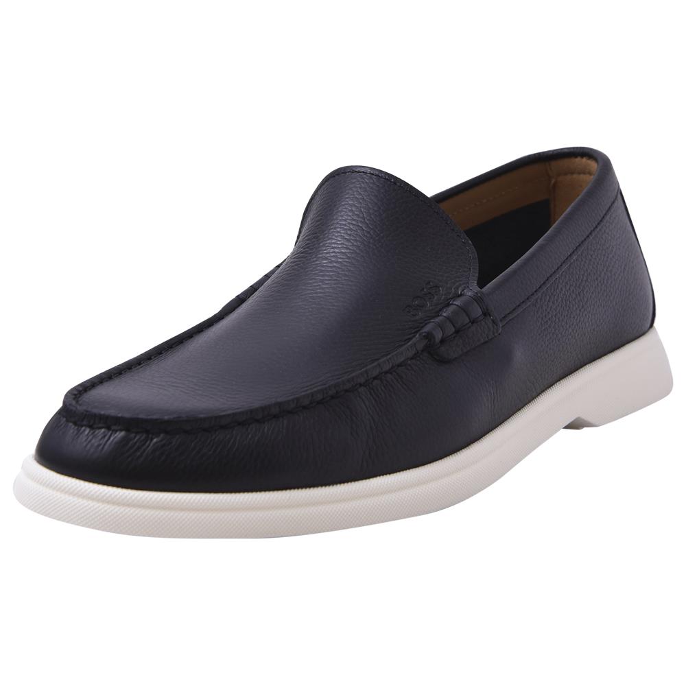 Hugo Boss Sienne_mocc_tb Men`s Loafers Leather Shoes Black