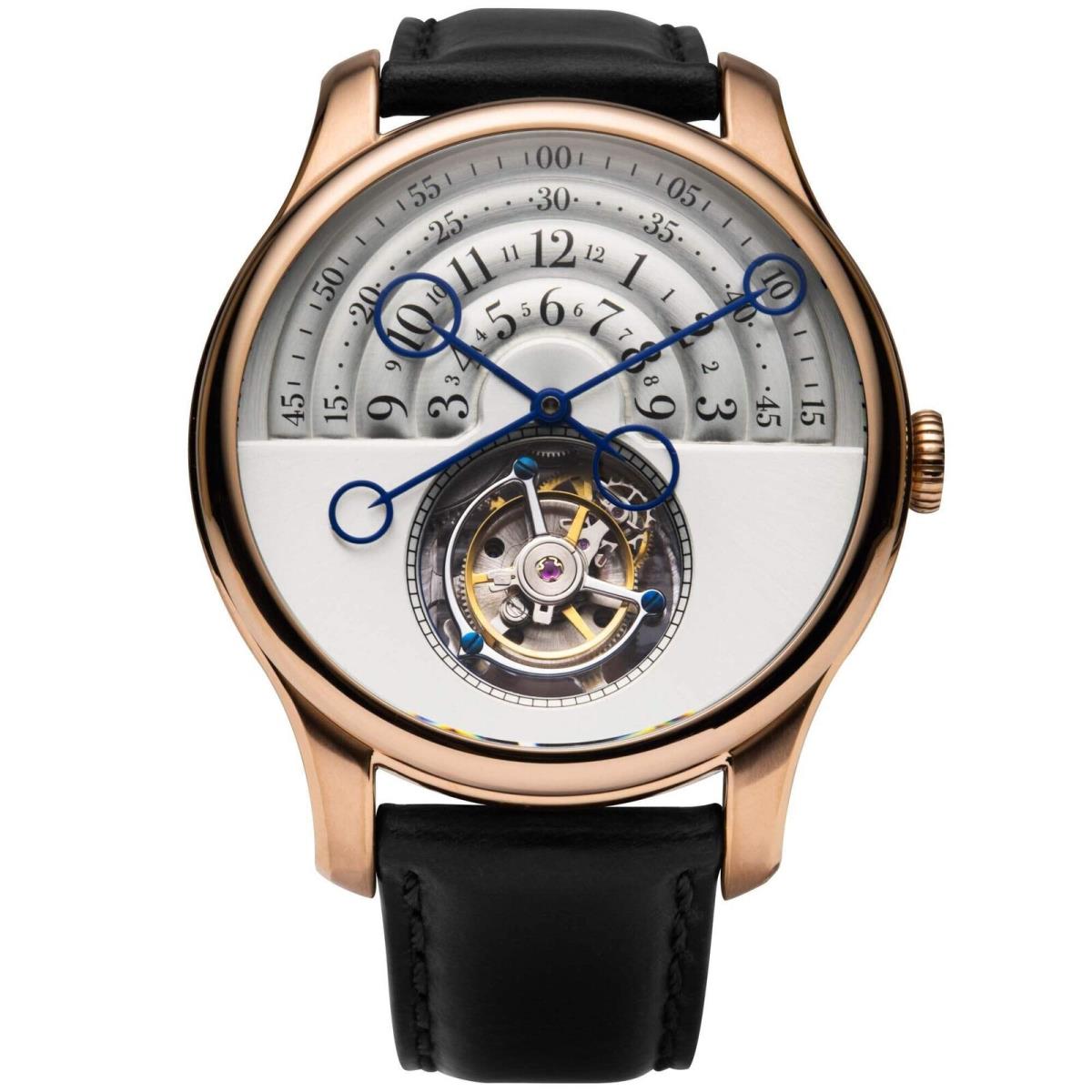 Xeric Halograph Tourbillon Collector`s Edition Rose Gold Silver Watch - Brand Ne