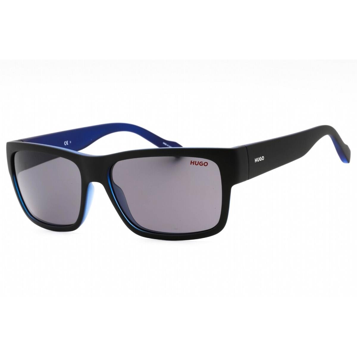 Hugo Boss HG 0176/S-00VK IR Matte Black Blue Sunglasses