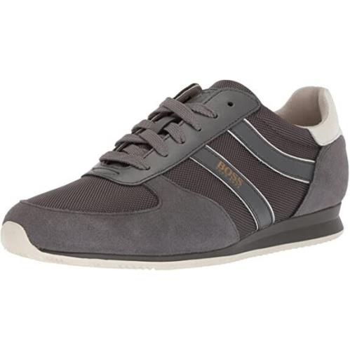 Hugo Boss Men`s Orlando Low Profile Sneaker Shoe Gray Size 13