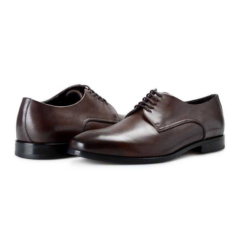 Hugo Boss Men`s Highline Brown Leather Derby Shoes Size 7