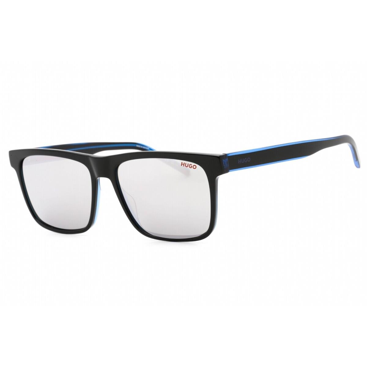 Hugo Boss HG 1242/S-0D51 DC Black Blue Sunglasses - BLACK BLUE