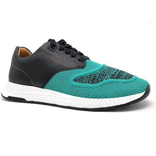 Hugo Boss Men`s Titanium Running Shoes Turquoise/aqua Size 12