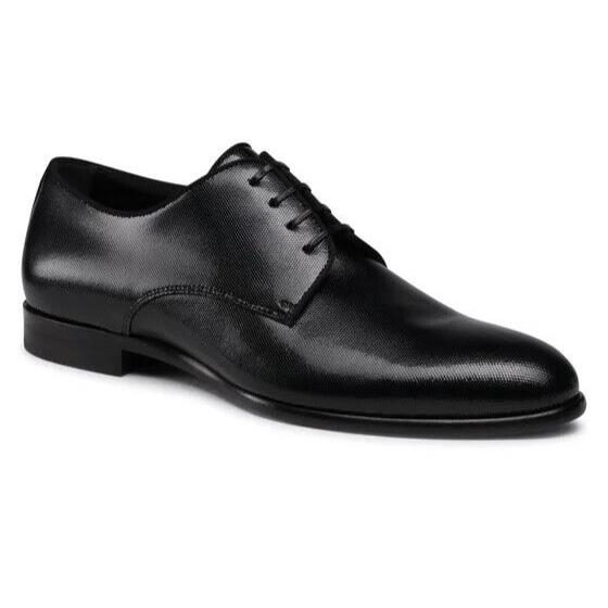 Hugo Boss Men`s Litown Derby Black Leather Shoes Size 12 50442708