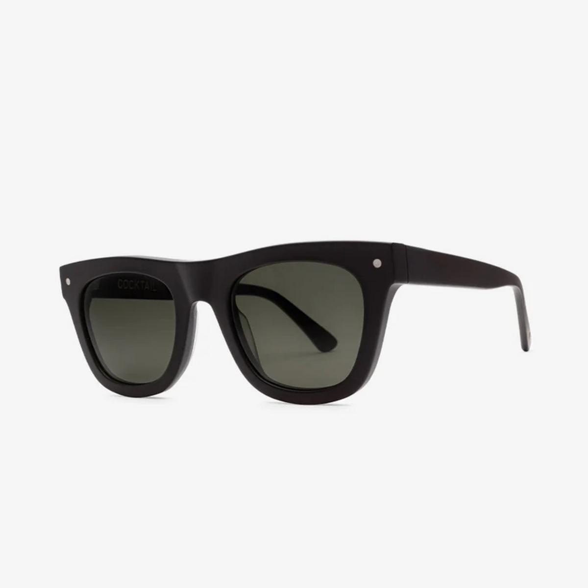 Electric Cocktail Sunglasses Matte Black Grey Polar