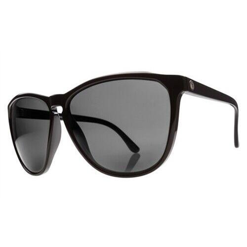 Electric Encelia Gloss Black Ohm Grey Polarized Sunglasses