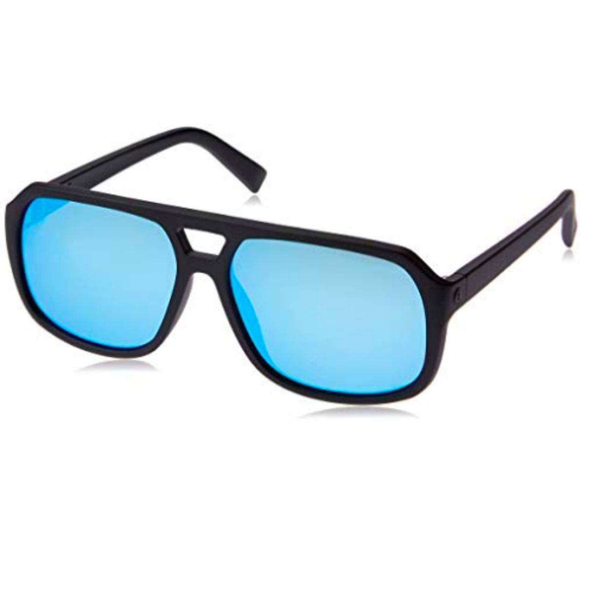 Electric Dude Sunglasses Matte Black Ohm Grey Blue Chrome