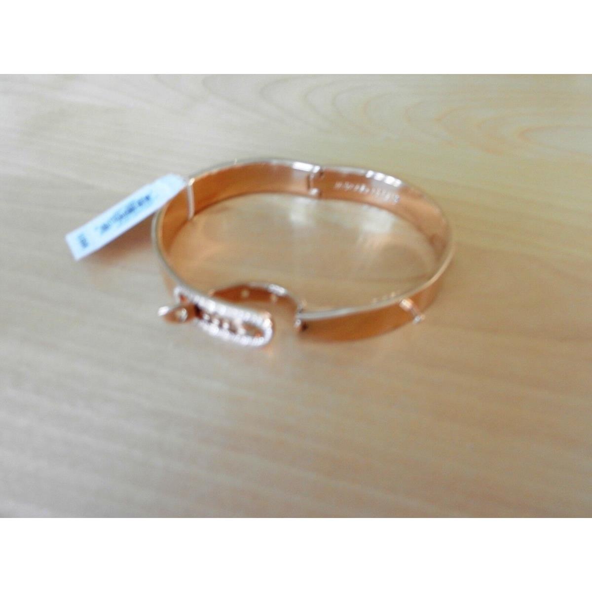 Michael Kors Rose Goldtone Crystal Buckle Bangle Bracelet