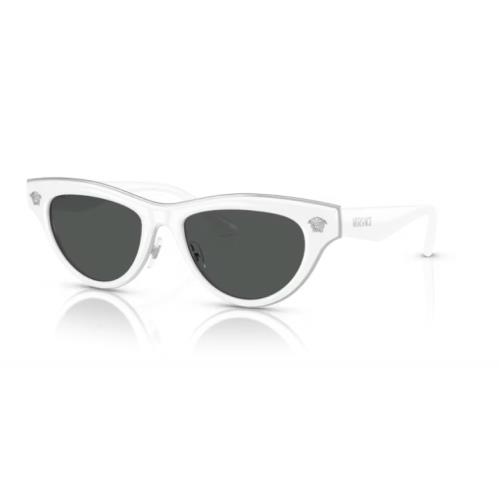 Versace 0VE2273 314/87 White/dark Grey Cat Eye Women`s Sunglasses