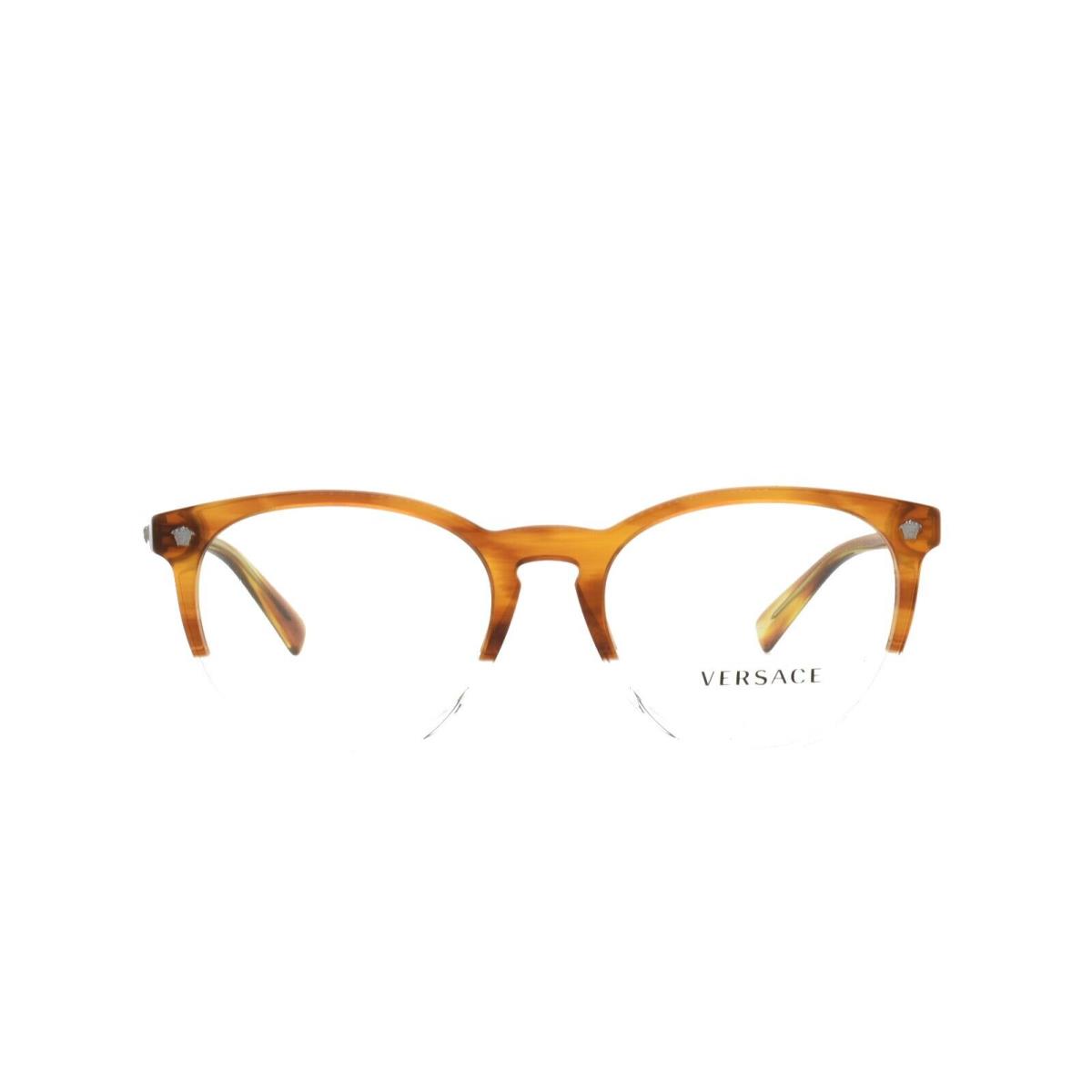 Versace 3257 5266 53-16-140 Clear Brown Eyeglasses