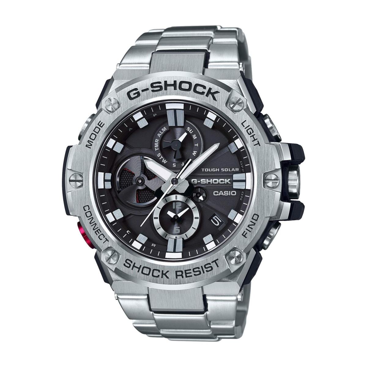 Casio Men`s GST-B100D-1ACR G-shock Analog Display Quartz Silver Watch