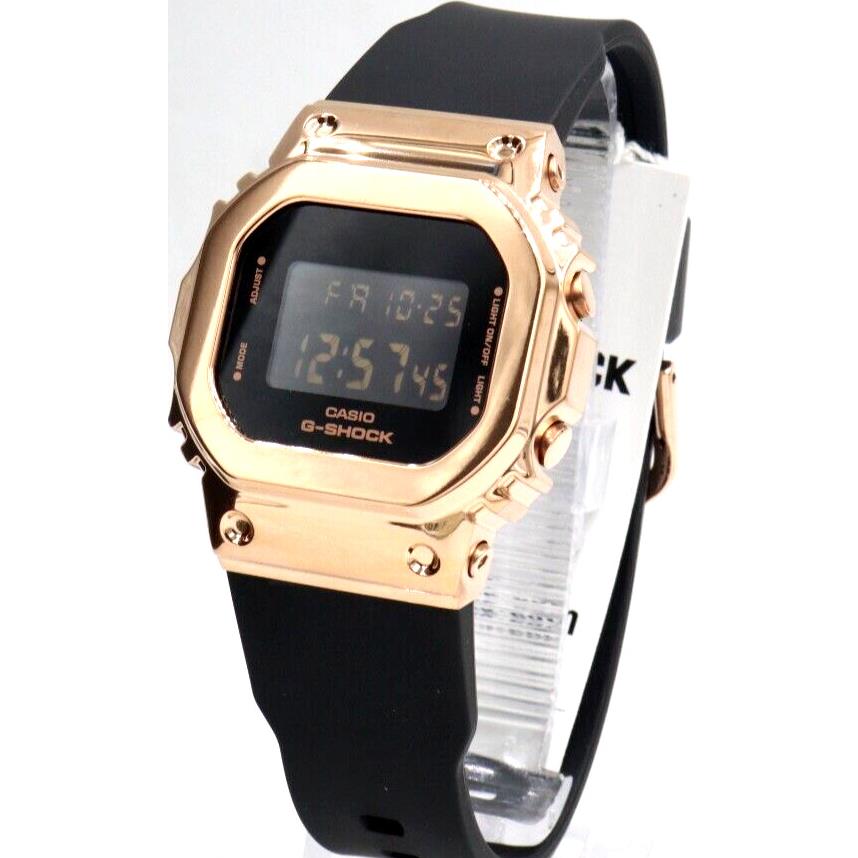 Casio G-shock Square Rose Gold Black Digital Watch GMS5600PG1