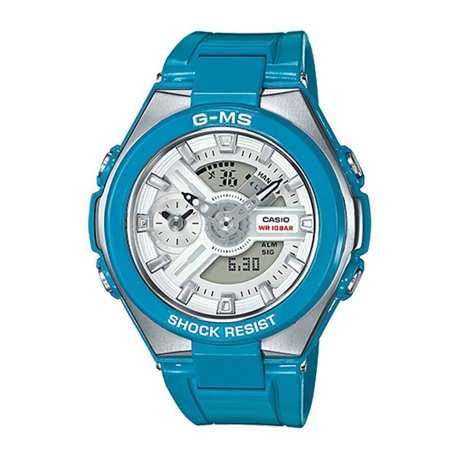 Casio Babyg Hand Shift Led Light Blue Resin Band Analog Digital Women MSG-400-2A