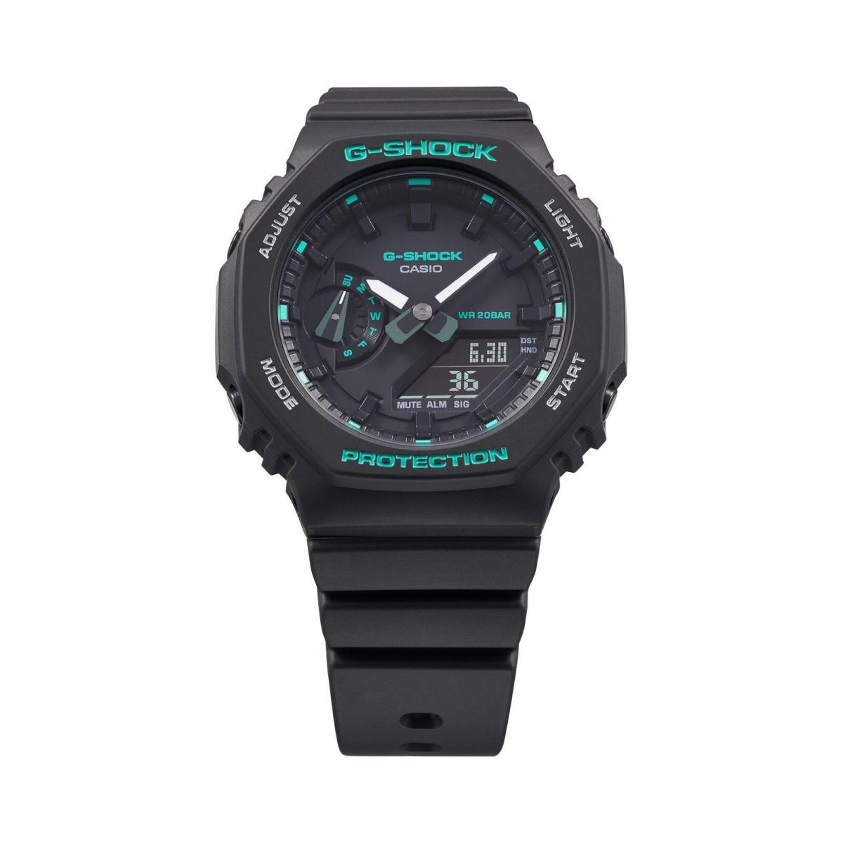 Casio G-shock GMA-S2100GA-1A Casioak Mini Black/teal A/d Watch